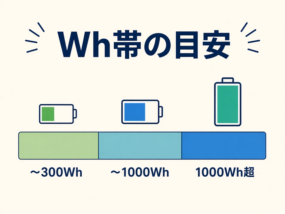 Wh帯の簡易スケール(〜300/〜1000/1000超)|帯の感覚だけ掴む