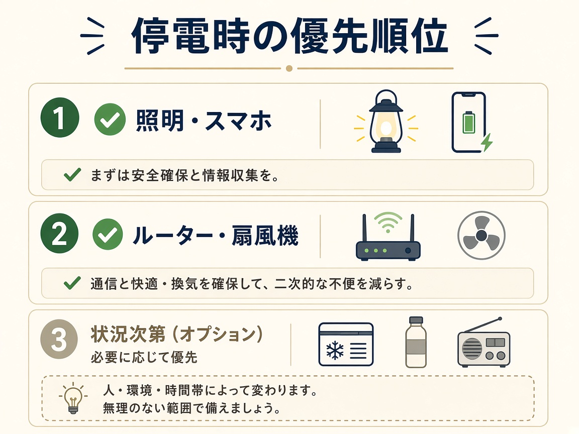 優先度付きアイコンリスト|何から揃えるか