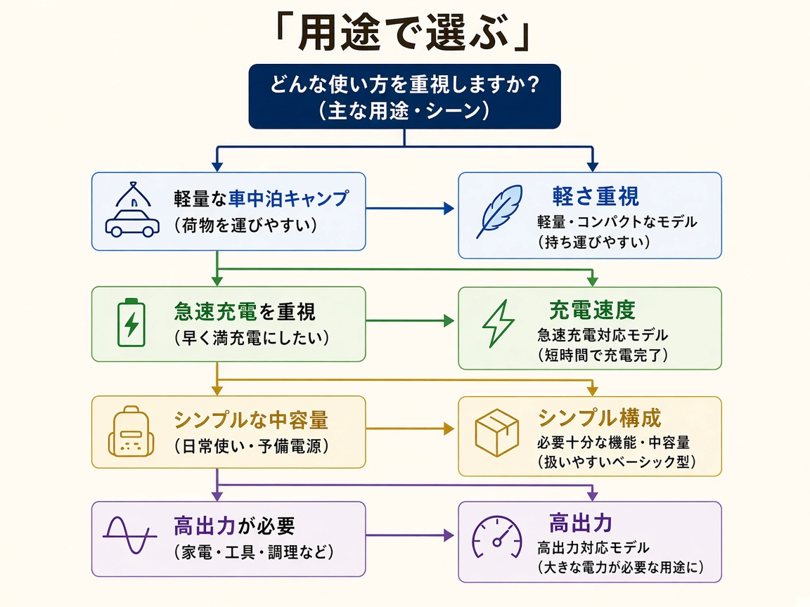 用途分岐の簡易フロー|どっち向きか